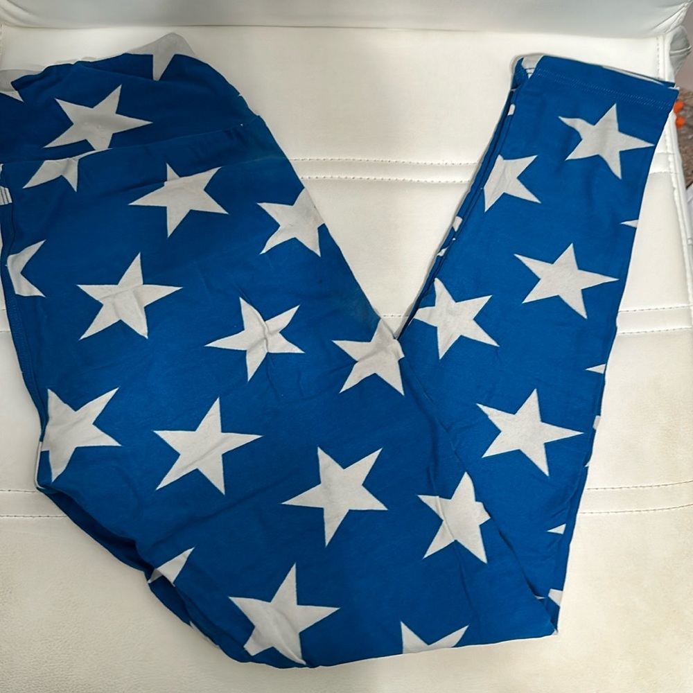 LuLaRoe leggings Blue & Grey stars Patriotic